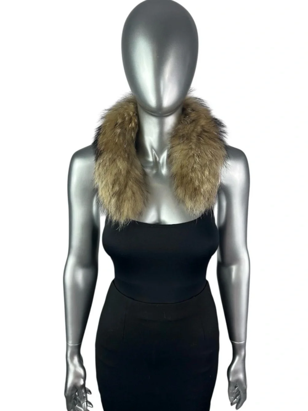 FINN RACCOON Collar, 22”, Certified Vintage Fur